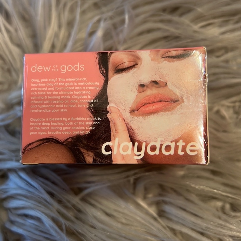 Dew Of The Gods Claydate Hya-activated Pink Clay Mask 4.2oz/120g Full